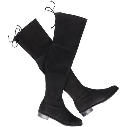 STUART WEITZMAN Womens Over Knee Riding Boots Black Lowland Suede UK 3 RRP 895 — View 2