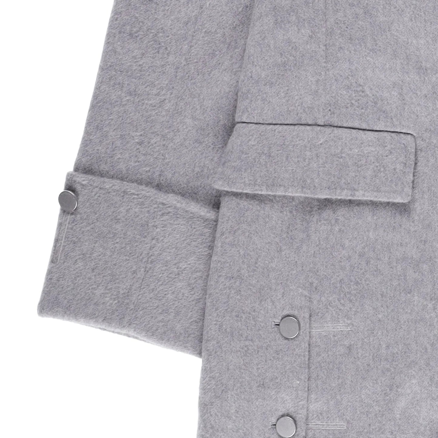 J.W.Anderson Mens Straight Fit Multi Button Grey Wool Blend Overcoat 8 RRP 1210 — View 6