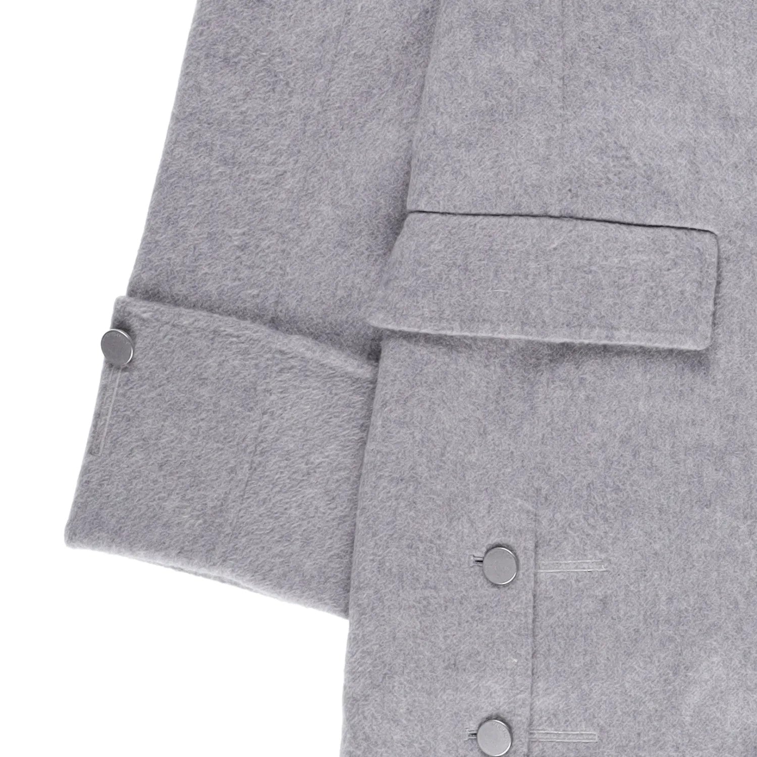 J.W.Anderson Mens Straight Fit Multi Button Grey Wool Blend Overcoat 8 RRP 1210 — View 6