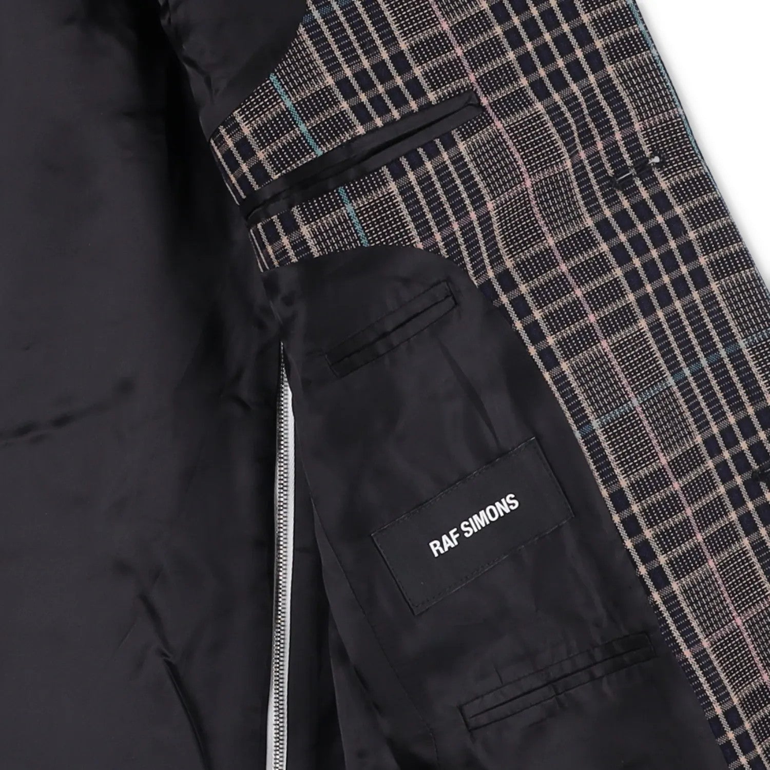 RAF SIMONS Mens Plaid Cotton Blend Jacket Multicoloured Casual RRP 750 — View 11