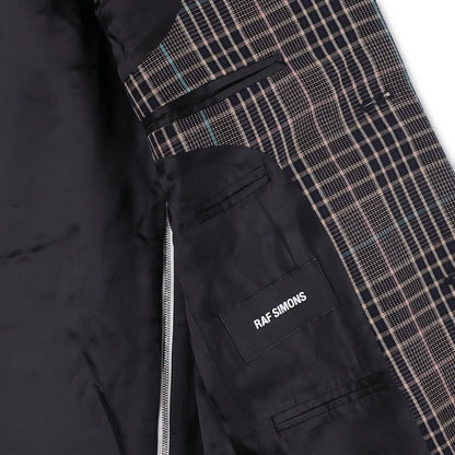 RAF SIMONS Mens Plaid Cotton Blend Jacket Multicoloured Casual RRP 750 — View 11