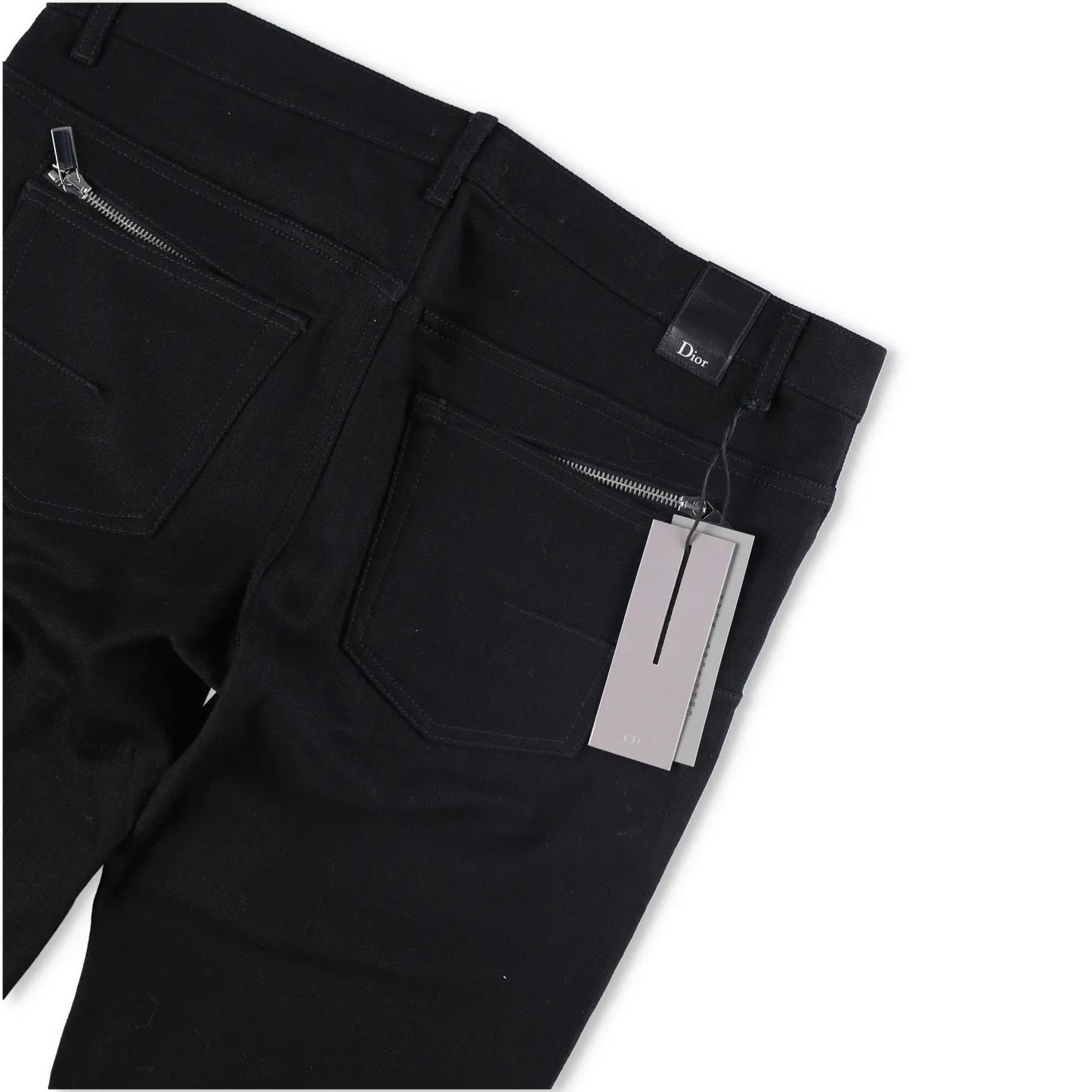 DIOR HOMME Mens Slim Fit Jeans Black Dior Logo Mid Rise Size 32 RRP 660 — View 6