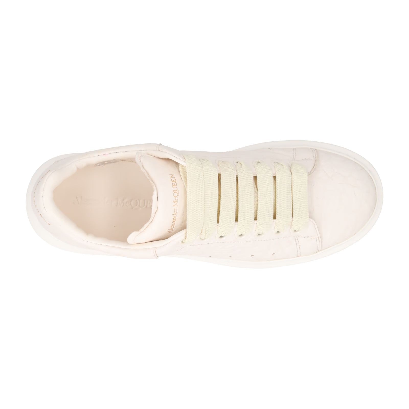 ALEXANDER MCQUEEN Mens Chunky Grain Sneaker Leather White Low Top EU 42 RRP 595 — View 7