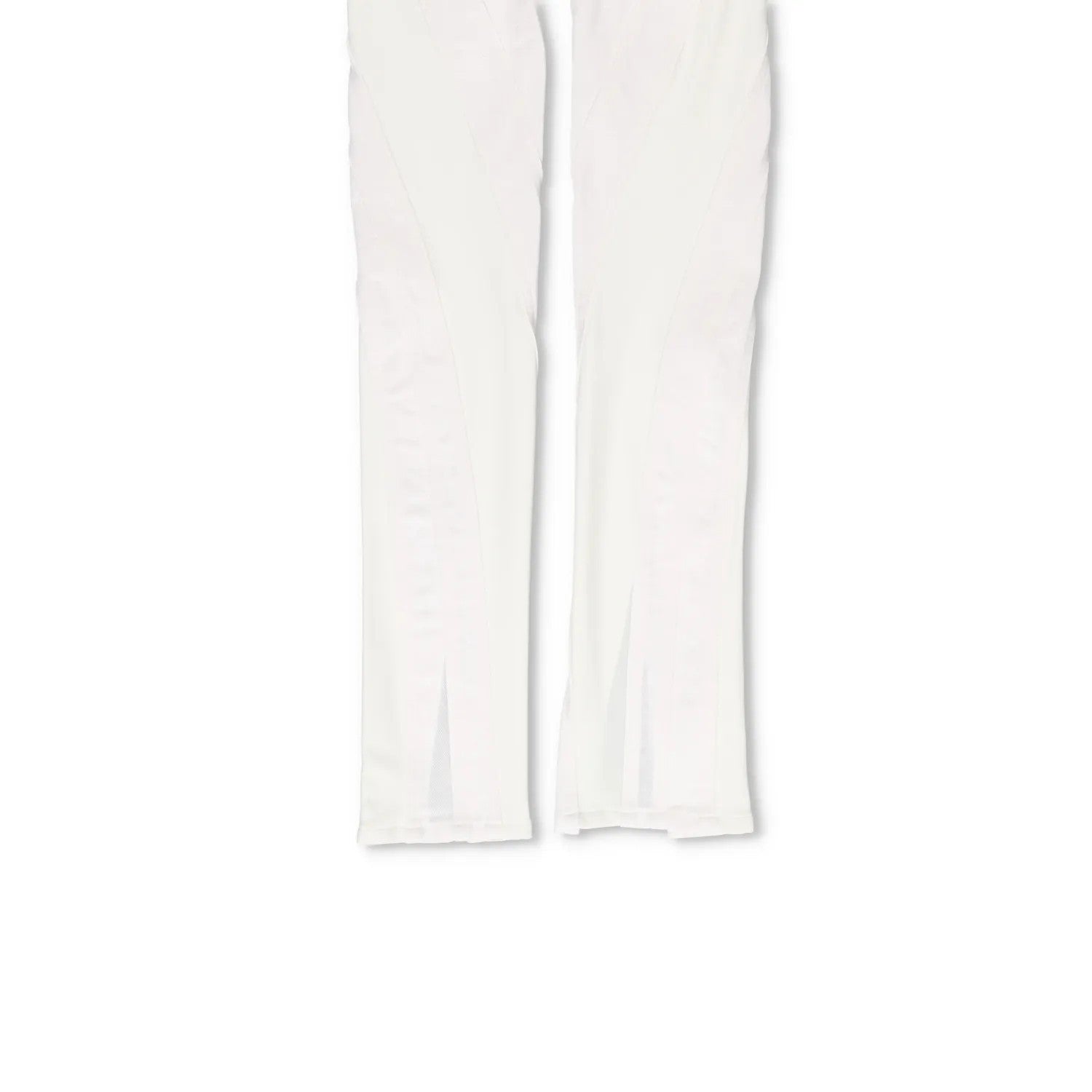 MUGLER Womens Skinny Jeans High Waist Tonal Inserts Split Hem White 34 RRP 575 — View 4