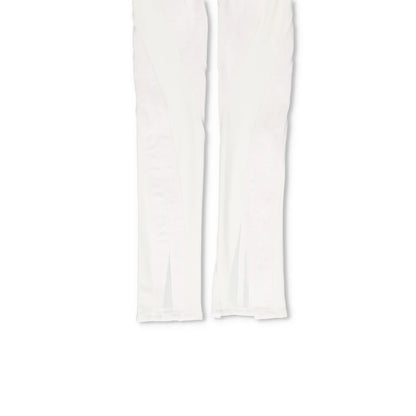 MUGLER Womens Skinny Jeans High Waist Tonal Inserts Split Hem White 34 RRP 575 — View 4