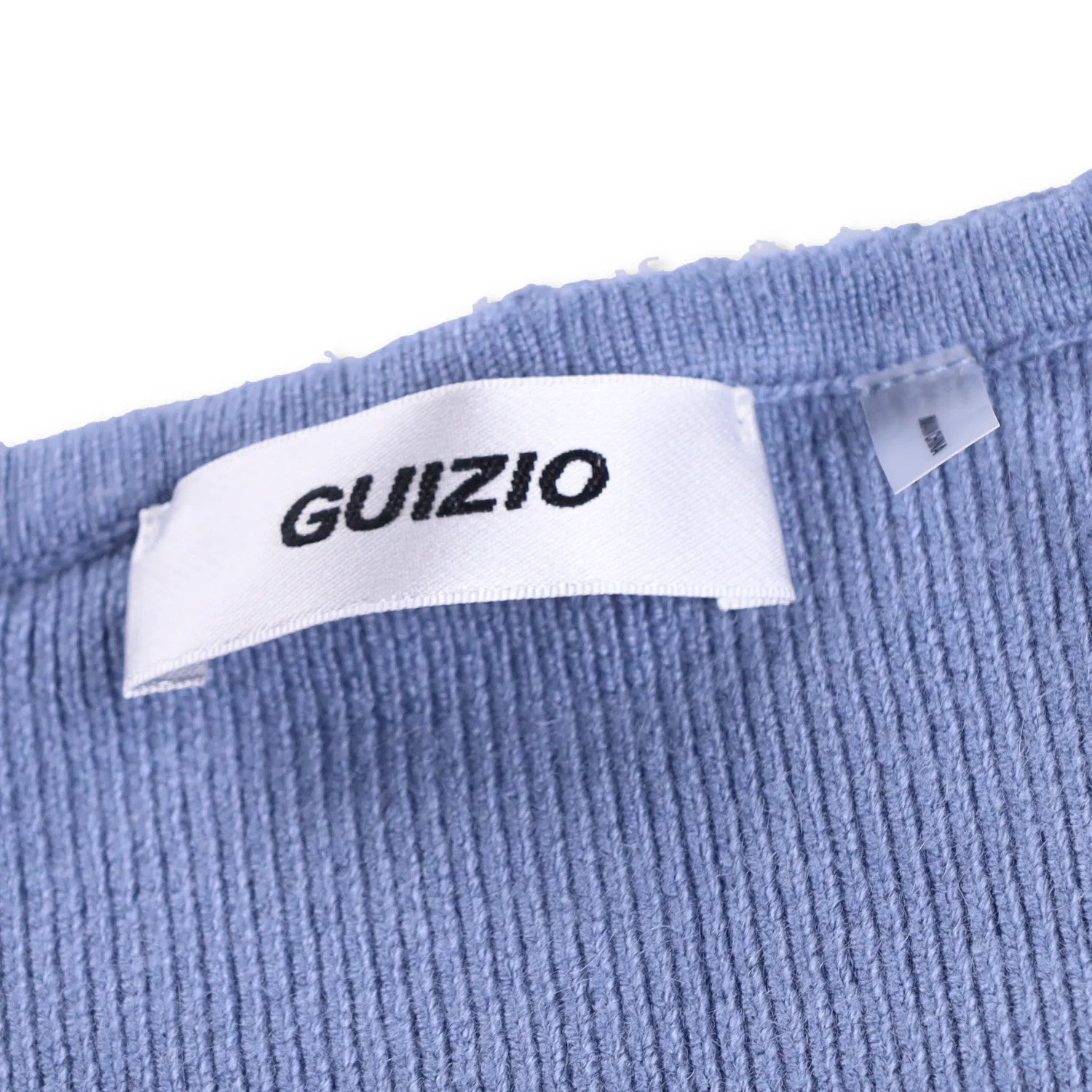 DANIELLE GUIZIO Women Bow Knit Sweater Long Flared Sleeve Cropped Blue XL RRP195 — View 5