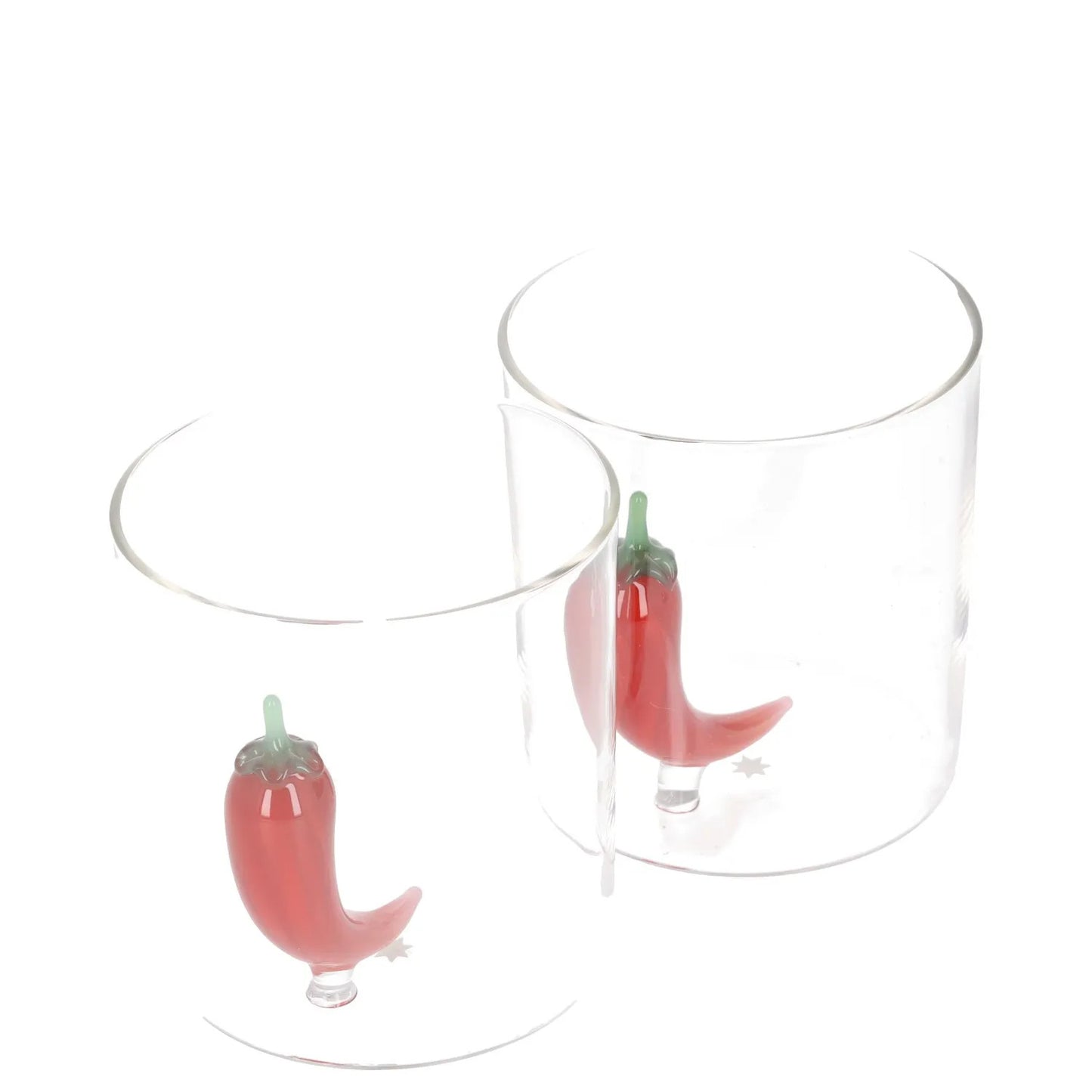 MAISON BALZAC X Browns Picante Cocktail Glasses Set Of 2 Red Chili OS RRP 100 — View 4