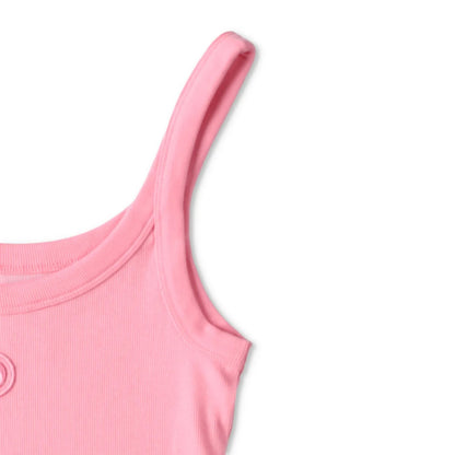 MARINE SERRE Womens Organic Cotton Rib 2X2 Tank Top Sleeveless Pink S RRP 130 — View 5