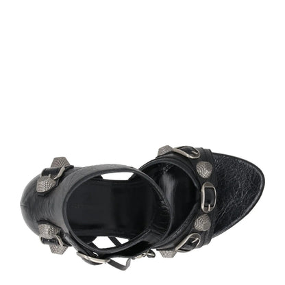 BALENCIAGA Women Cagole Sandal 110 Black Leather Stiletto Heel Buckle 38 RRP1050 — View 7