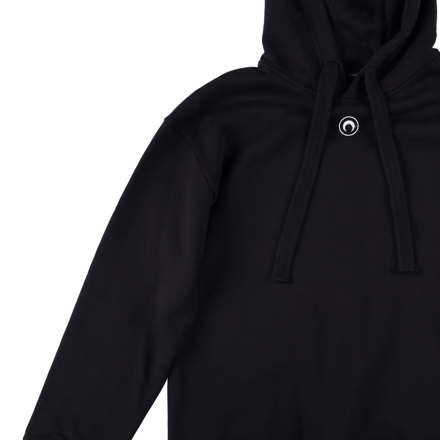 MARINE SERRE Womens Organic Cotton Fleece Hoodie Black Logo Size XS RRP 330 — View 5