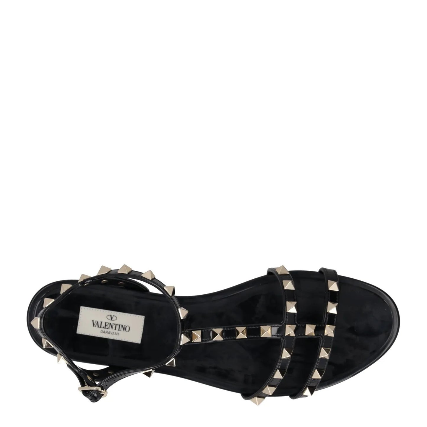 VALENTINO Womens Sandals Studded Strappy Black Synthetic Flat UK 8 RRP 780 — View 7