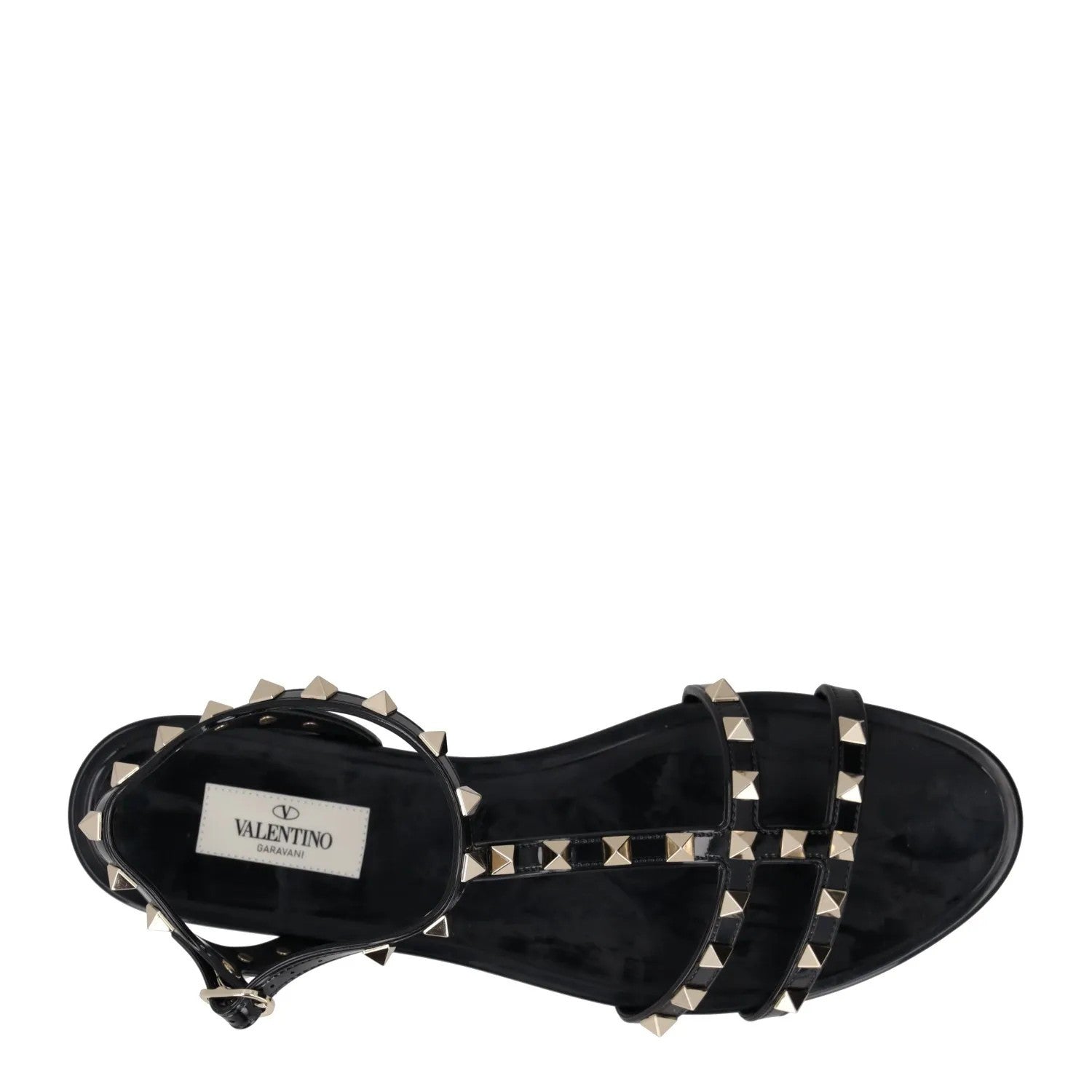VALENTINO Womens Sandals Studded Strappy Black Synthetic Flat UK 8 RRP 780 — View 7