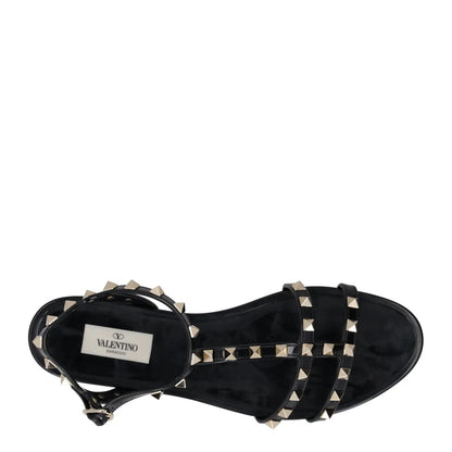 VALENTINO Womens Sandals Studded Strappy Black Synthetic Flat UK 8 RRP 780 — View 7