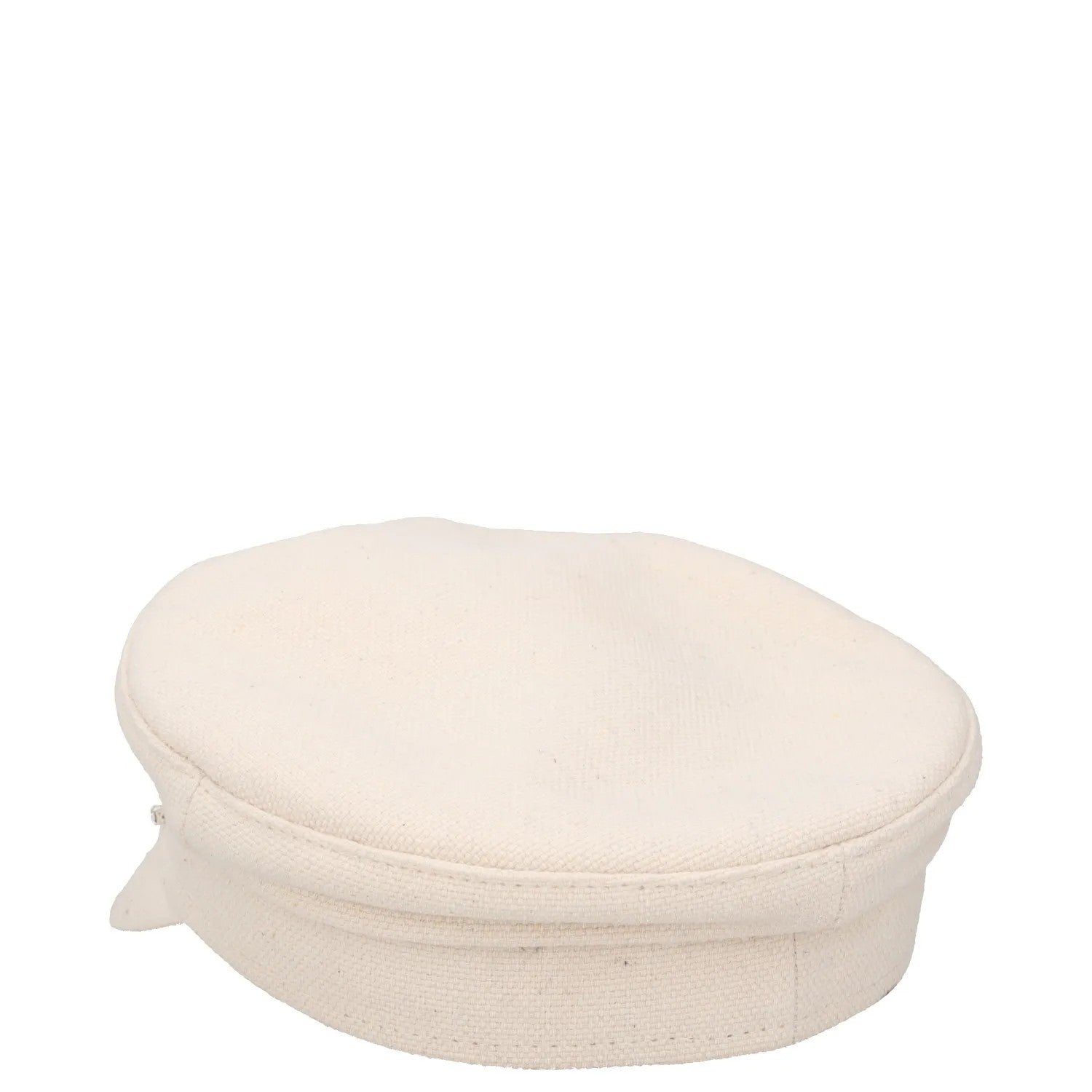 RUSLAN BAGINSKIY Womens Cotton Crystal Baker Boy Hat Ivory Rhinestone M RRP 375 — View 4