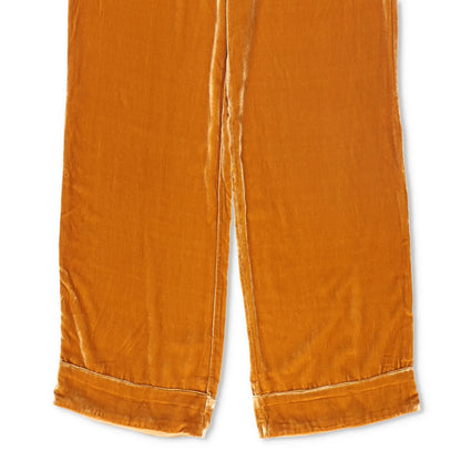 ASCENO Womens Aurelia Trousers Wide Leg Gold Yellow Drawstring Size XS RRP 250 — View 4