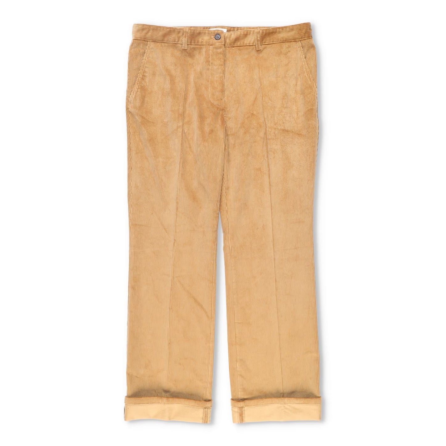 MIU MIU Men Velluto Coste Chino Trousers Yellow Corduroy Slash Pocket 50 RRP1220