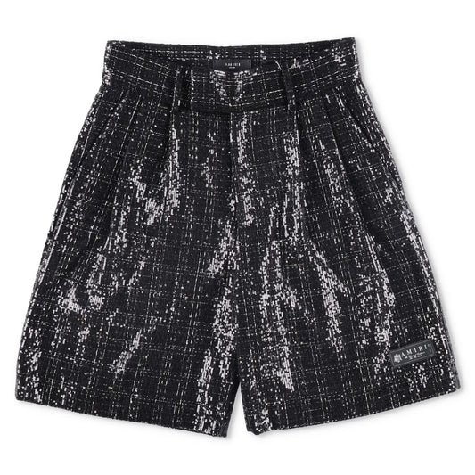 AMIRI Mens Sequin Boucle Skater Shorts Black Tweed Shiny Size 50 RRP 890