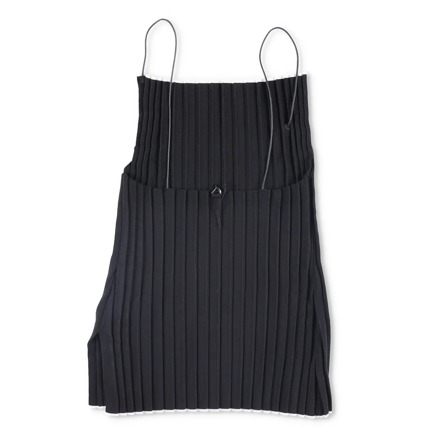JACQUEMUS Women La Haut Maille Plisse Blouse Black Knit Pleated Square 40 RRP275 — View 7