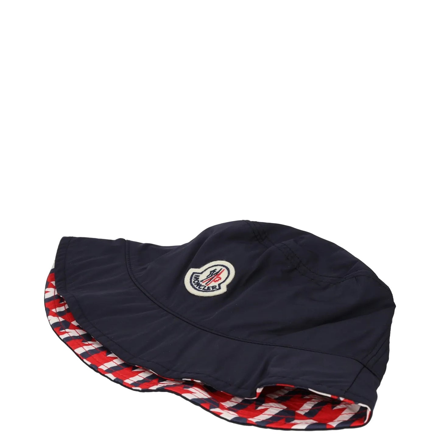 MONCLER Mens Bucket Hat Blue Logo Polyester Lightweight Size L RRP 296 — View 4