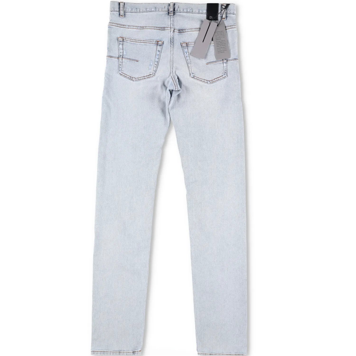 DIOR HOMME Mens Slim Fit Jeans Light Blue Wash Mid Rise Size 28 RRP 555 — View 5