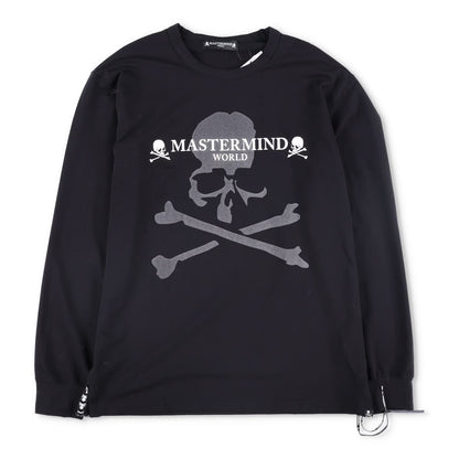 MASTERMIND Mens Jumper Cotton Black Large Print Logo Crew Neck Size L RRP 750