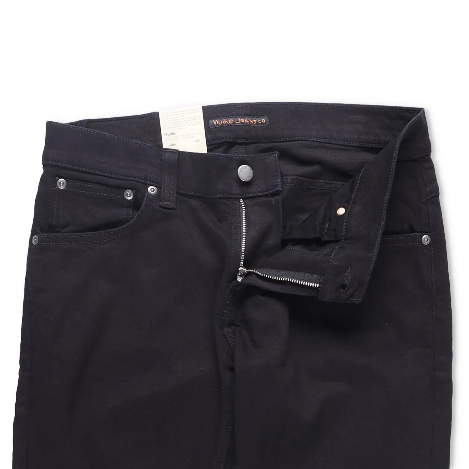 NUDIE JEANS Mens Skinny Jeans Tight Terry Black Stretch Denim 5 Pocket 28 RRP105 — View 5
