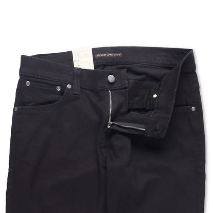NUDIE JEANS Mens Skinny Jeans Tight Terry Black Stretch Denim 5 Pocket 28 RRP105 — View 5