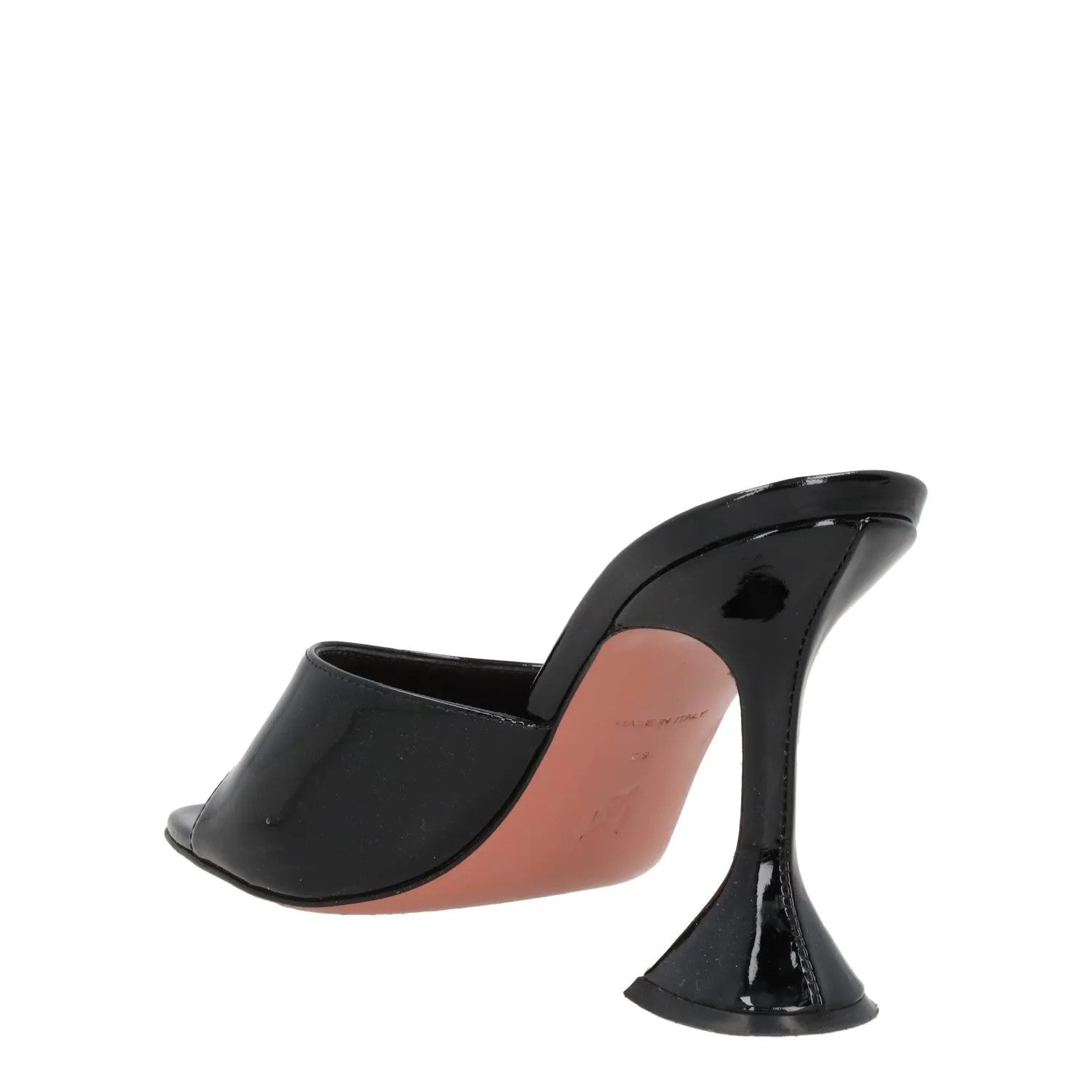 AMINA Womens Lupita 95 High Heel Open Toe Mule Leather Black Sandals UK 6 RRP540 — View 5