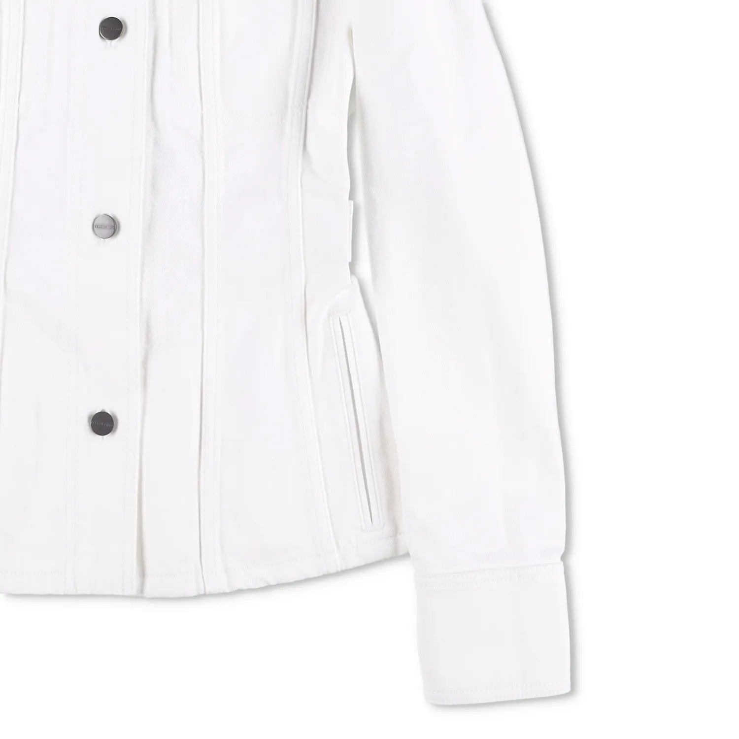 SALVATORE FERRAGAMO Womens Denim Jacket Long Sleeve Buttoned White 36 RRP 1250 — View 4