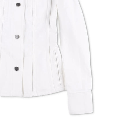 SALVATORE FERRAGAMO Womens Denim Jacket Long Sleeve Buttoned White 36 RRP 1250 — View 4