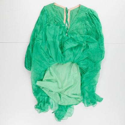 MARIA LUCIA HOHAN Lilo Green Ruffle Silk Mini Dress Size 34 RRP1850 — View 8