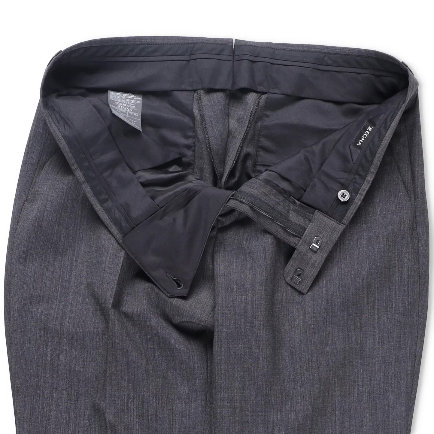 ZEGNA Mens Dress Pants Grey Pleated Flat Front Trousers Wool Blend 50 R RRP 350 — View 6
