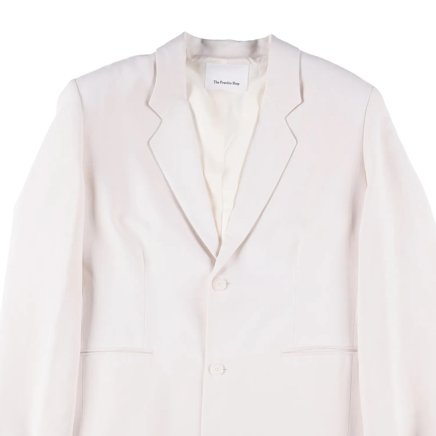 FRANKIE SHOP Womens Aiden Single Breasted Blazer Linen White Size S RRP 350 — View 2