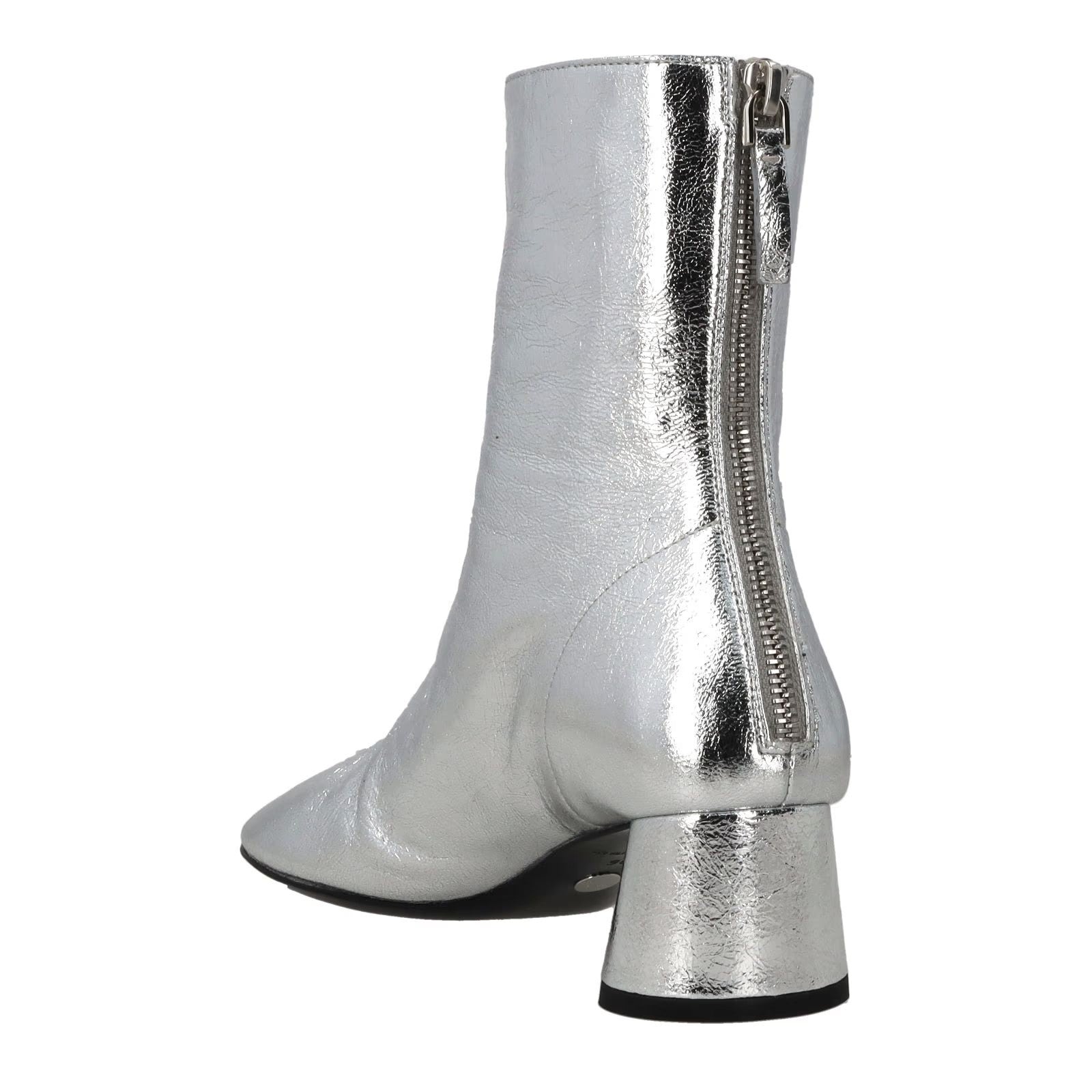 PROENZA SCHOULER Womens Silver Block Heel Leather Cowboy Boots Zip EU 36 RRP 675 — View 5