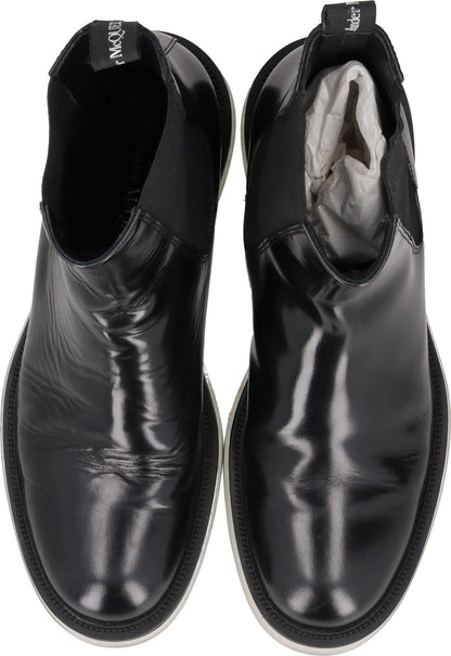 ALEXANDER MCQUEEN Mens Chelsea Boot Transparent Sole Black Leather UK 7 RRP 900 — View 9