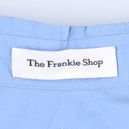 FRANKIE SHOP Women Lui Organic Cotton Button Up Long Sleeve Shirt Blue XS RRP130 — View 7