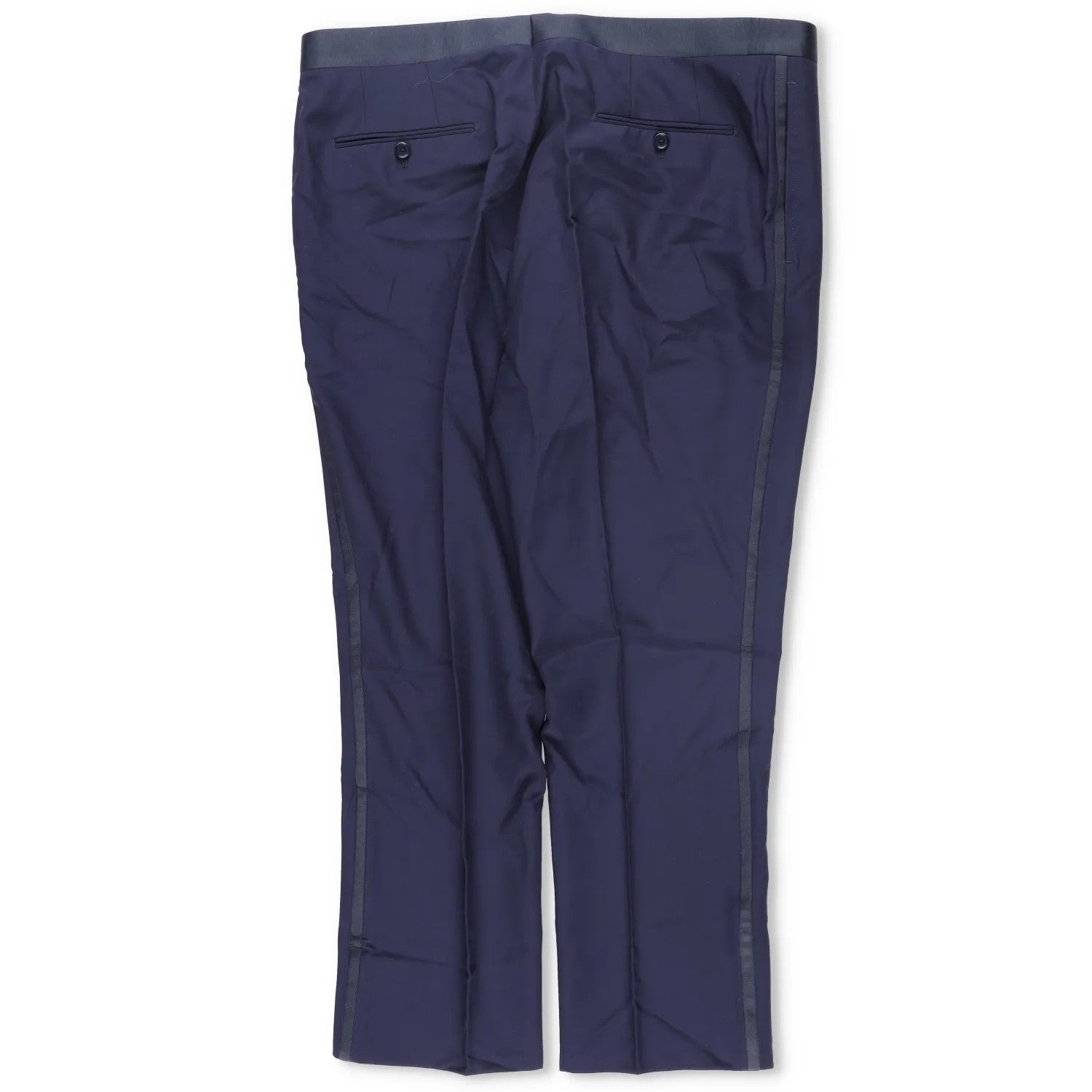 DE CORATO SARTOCIA Mens Dress Pants Blue Wool Blend Zip Closure RRP 200 — View 8