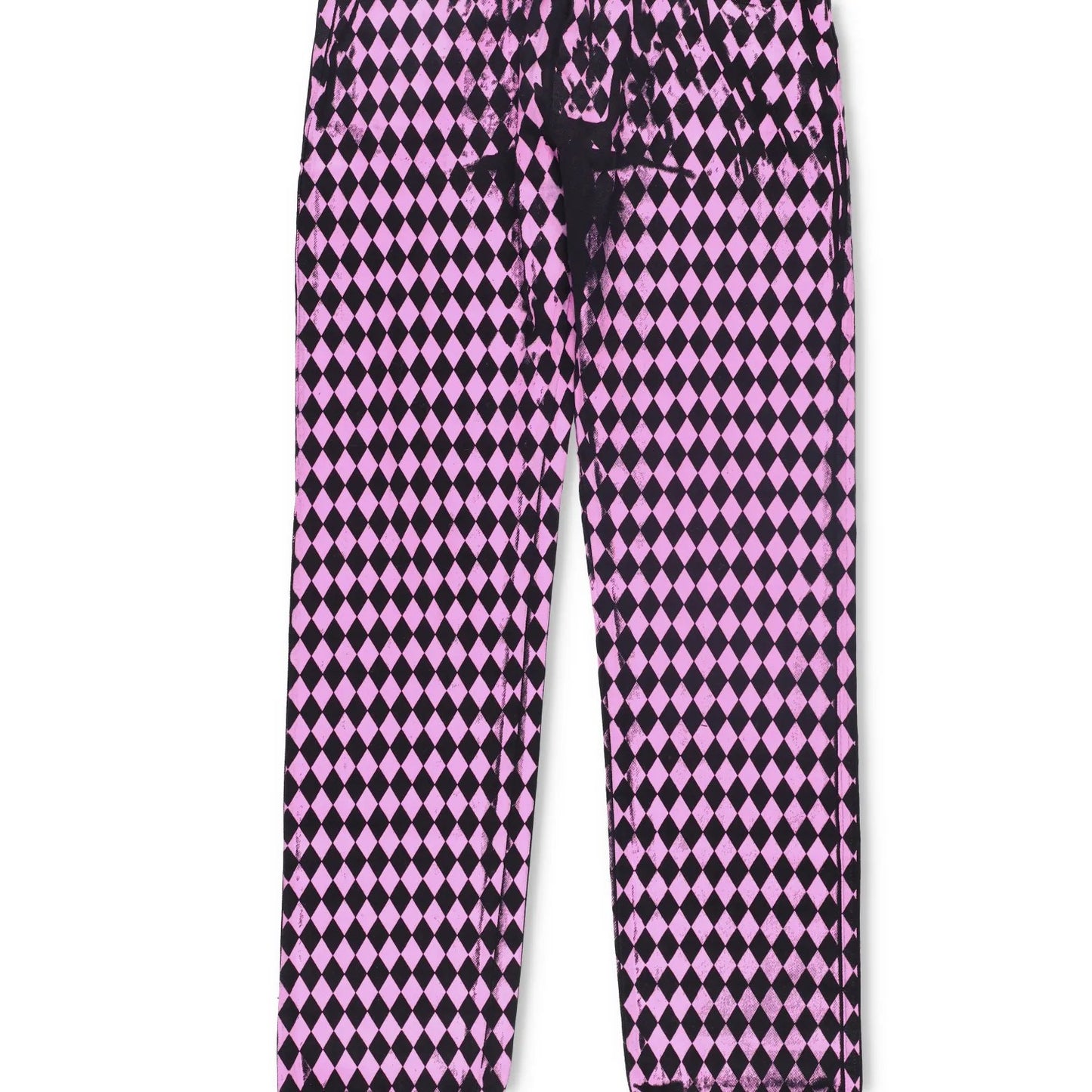 MAXIMILIAN Mens Trousers Diamond Pattern Pink Black Buttoned Size M RRP 300 — View 3
