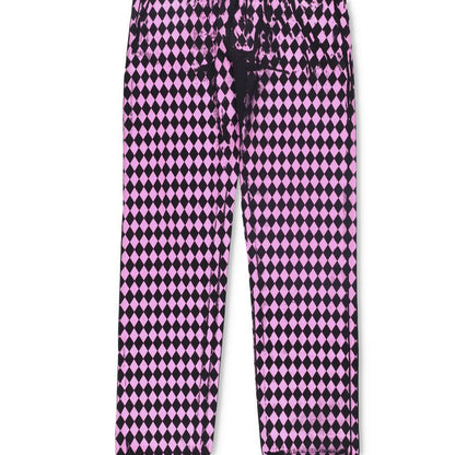 MAXIMILIAN Mens Trousers Diamond Pattern Pink Black Buttoned Size M RRP 300 — View 3
