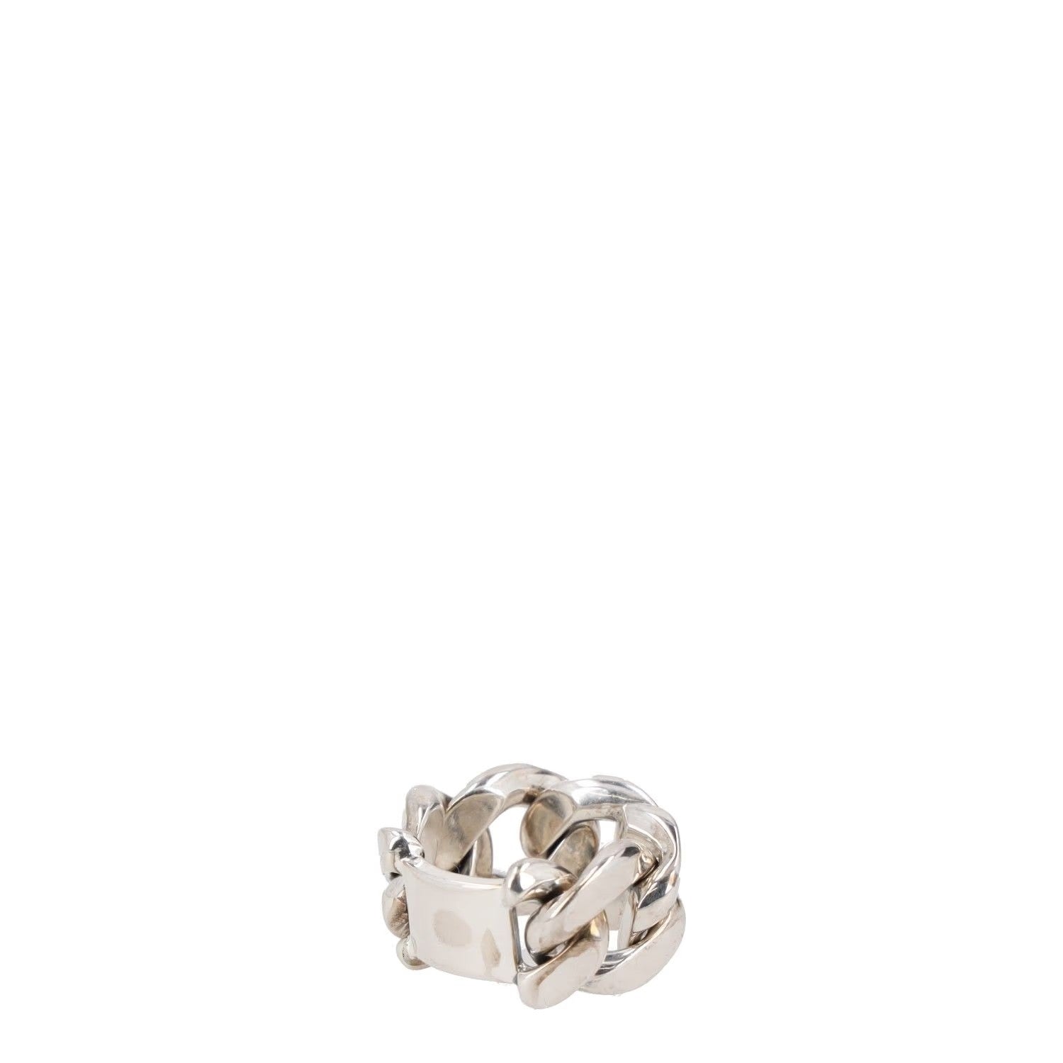BOTTEGA VENETA Womens Ring Silver Sterling Silver Chain Detail One Size RRP 580