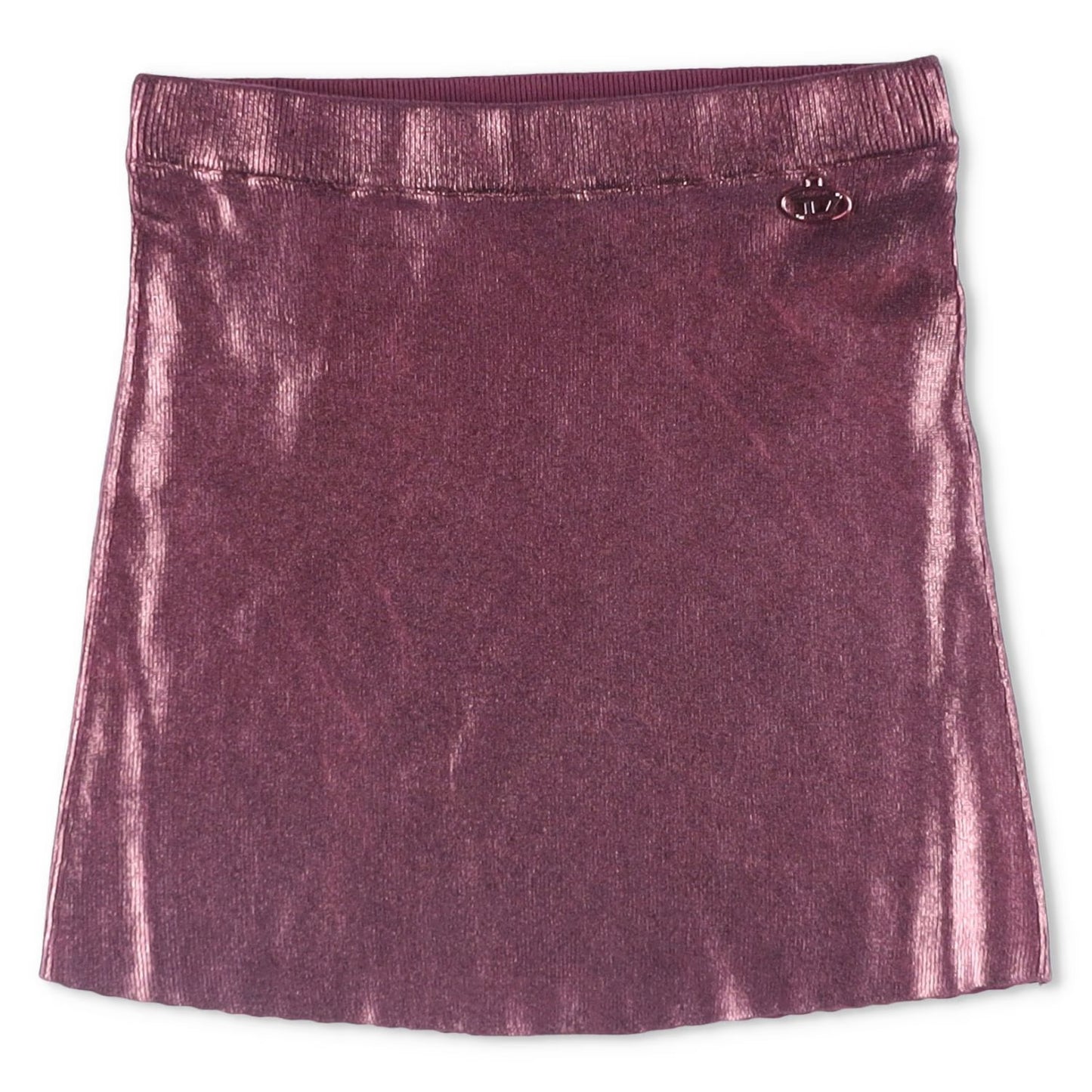 DIESEL Womens Knitwear Mini Skirt Shades Of Metallic Foil Total Purple S RRP 185