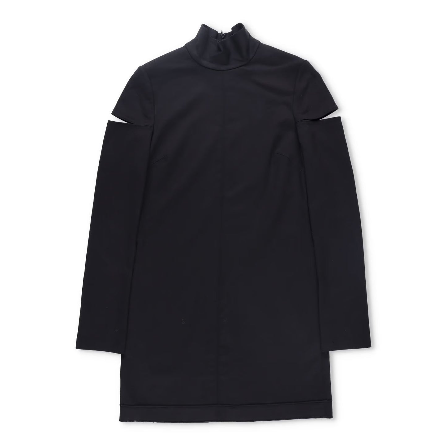 HELMUT LANG Womens Dress Black Long Sleeve High Neck Cold Shoulder Size 8 RRP500