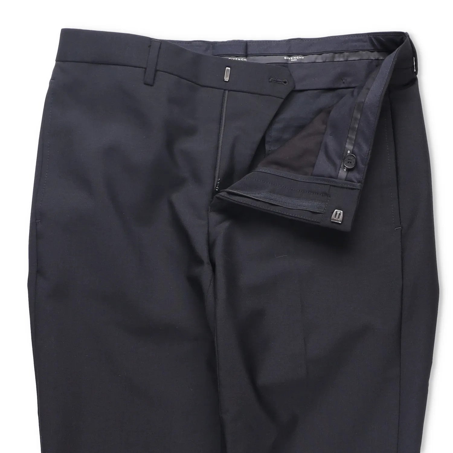 GIVENCHY Mens Trousers Black Straight Leg Button Closure Wool Blend 46 RRP 600 — View 5