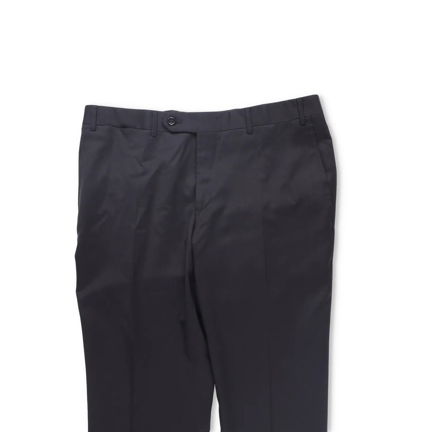 CANALI Mens Pleated Dress Trousers Wool Black Regular Fit Size 8 R RRP 300 — View 2