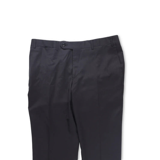 CANALI Mens Pleated Dress Trousers Wool Black Regular Fit Size 8 R RRP 300 — View 2