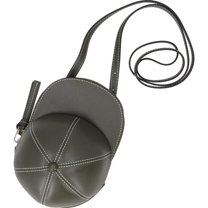 J.W. ANDERSON Womens Midi Cap Crossbody Bag Leather Army Green Size M RRP 490 — View 3