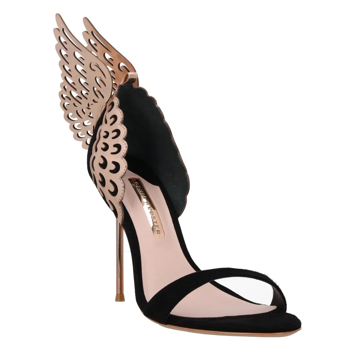 SOPHIA WEBSTER Womens Evangeline Sandal Suede Leather Black Heel UK 7.5 RRP580 — View 2