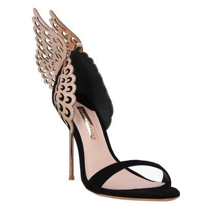 SOPHIA WEBSTER Womens Evangeline Sandal Suede Leather Black Heel UK 7.5 RRP580 — View 2