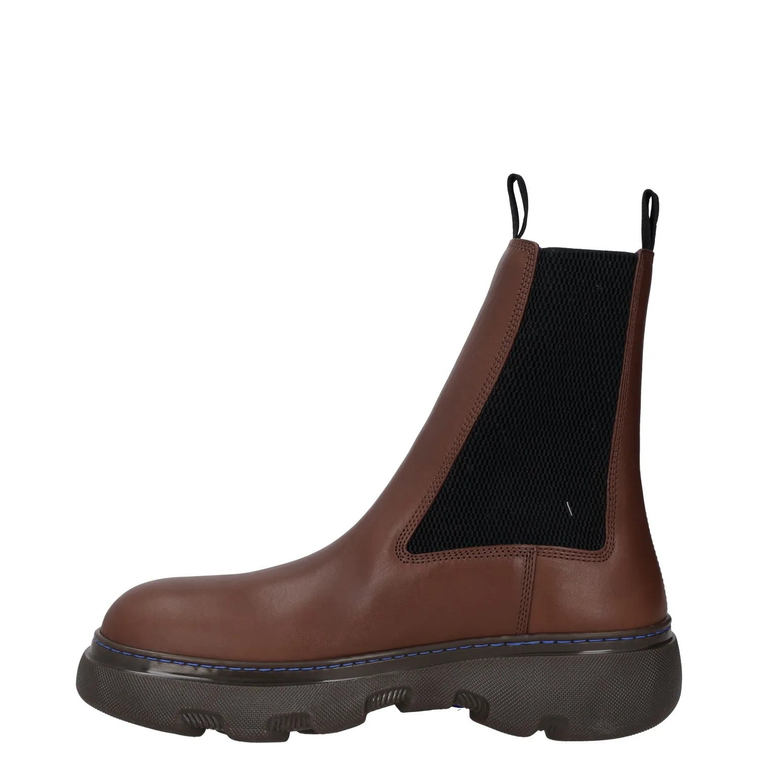 BURBERRY Mens Creeper Chelsea Boot Brown Leather Round Toe High Ankle UK7 RRP970 — View 4