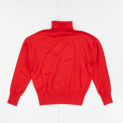 JW ANDERSON Anchor Logo Funnel Neck Jumper Unisex Knitwear Red Wool S RRP 355 — View 6